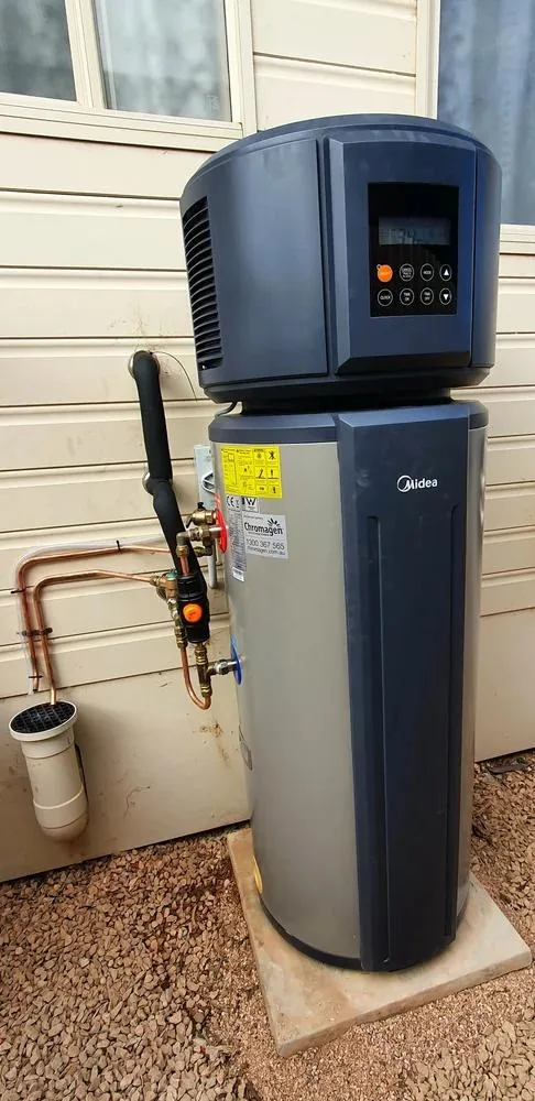 Outdoor Heat Pump Hot Water Installation with Tempering Valve in Essendon, VIC